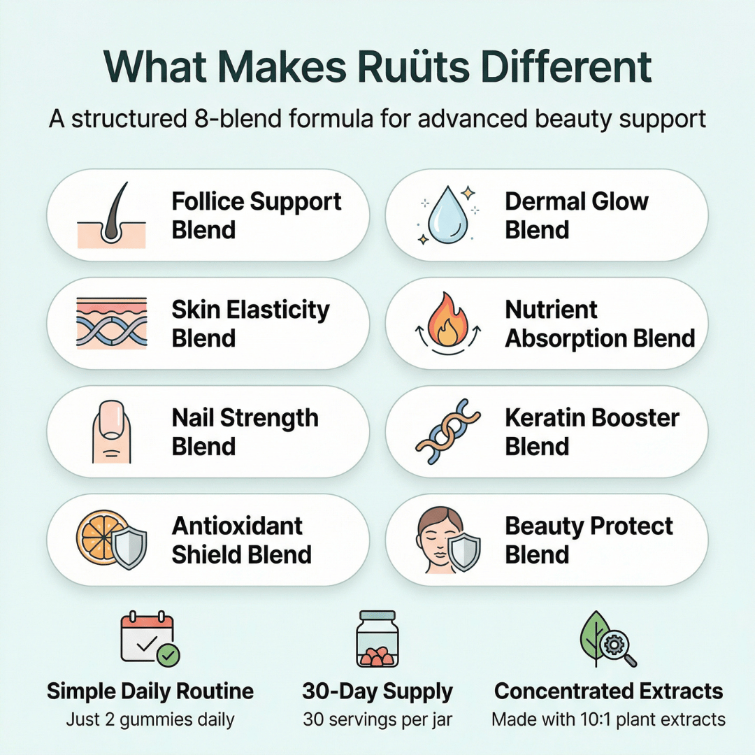Ruüts Hair Skin Nail Gummies